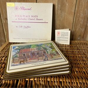 Vintage Pimpernell Barbados Chattel Houses place mats by Jill Walker